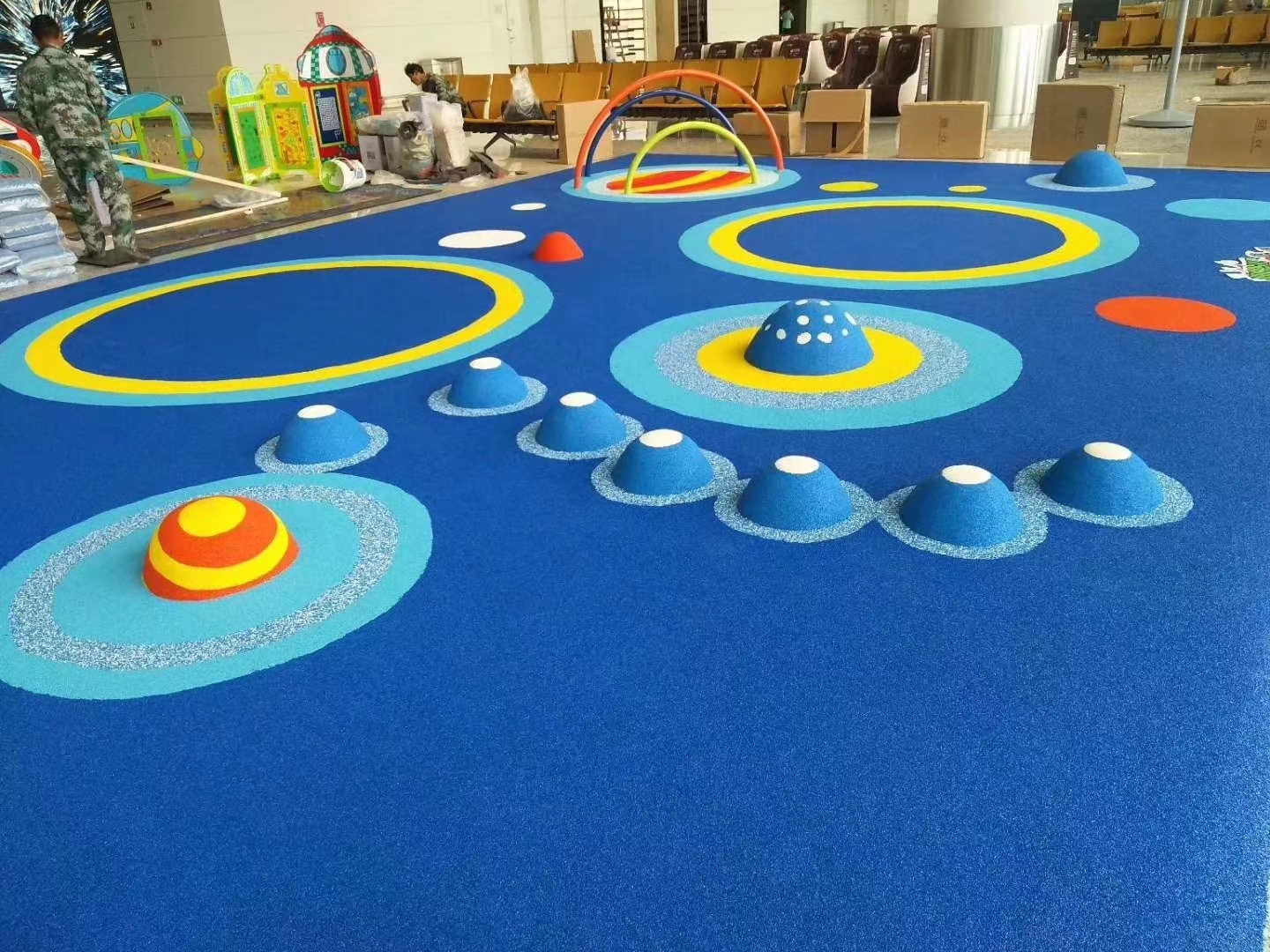 幼兒園塑膠顆粒場地